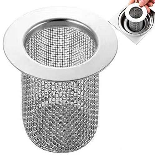 Filtro per scarico del lavello da 25 mm, in acciaio inox, filtro per lavello da cucina, raccogli alimenti per lavello da cucina, filtro in rete resistente adatto per filtro di scarico per cucina e