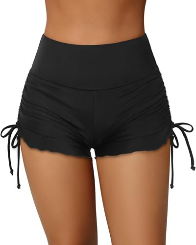 CharmLeaks Womens Swim Shorts High Waist Quick Dry Board Shorts | UPF 50+, Tummy Control, Tankini Bikini Bottoms, Breathable, Fully Lined, Water Sports