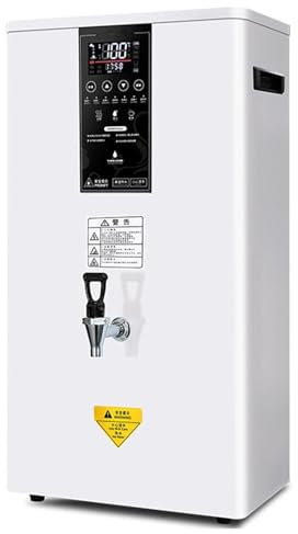 Dispensador de agua caliente comercial, dispensador de agua caliente instantáneo con filtro, caldera de agua caliente potable de acero inoxidable 304, para oficina, pantalla táctil,White-80L/H
