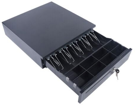 Kassenschublade, 40.5x42x9.5cm Kassenlade 8 Große Münzfächer, 5 Scheinfächer Kassensystem mit 2 Schlüssel Rj11-Kabel Registrierkasse