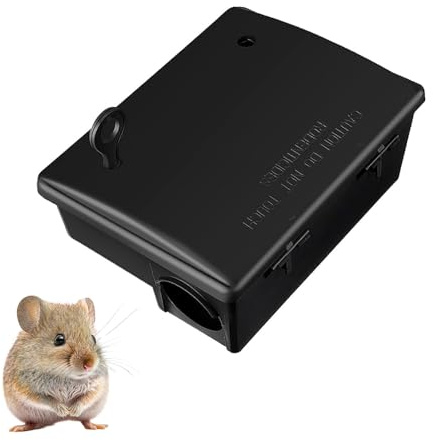 BJEBWAL Boîte Appât Rat Extérieur Puissante Anti-Évasion - Protection Entrepôt et Agricole - Scellée Étanche (1PCS)