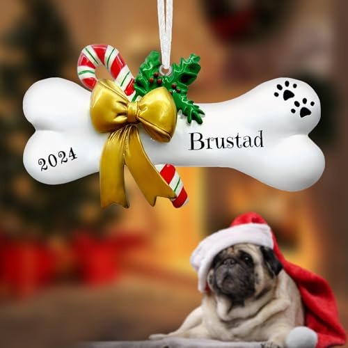 Personalisierte Weihnachtsanhänger mit 2/3/4/5/6/7/8 Familiennamen und Text - 2024 Kunstharz-Weihnachtsbaumschmuck Personalisierte Weihnachtskugeln Familie Individuelle Geschenke