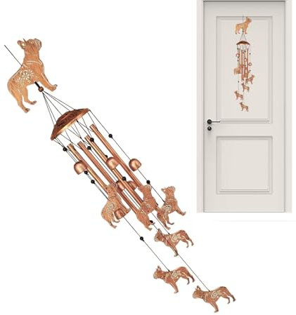 Shurzzesj Hunde-Windspiel | Windspiele für draußen | Hunde-Windglocken, Hofdekorationen, Eisenkunst-Gartendekoration, Einweihungsornamente
