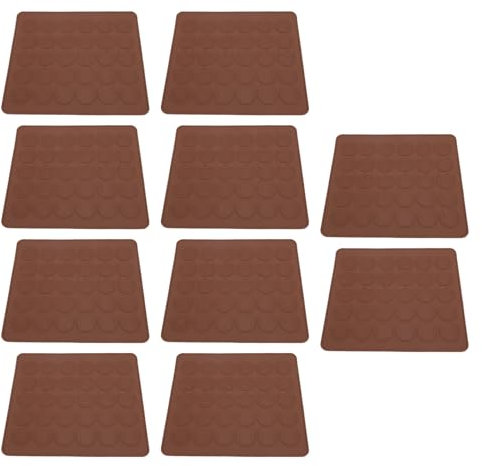 Alfombra de Hornear Macarrón, 10 Hojas 30 Hoyos Redondos de Silicona para Hornear Nonstick Macarrón Macarrón Macarrón Bandeja para Hornear para Reuniones Familiares y Horneado