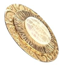 Elrohir : broche aimantée bronze maillechort et nacre blanche | Sans Epingle