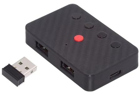 Wouueso USB Wired Mouse to Wireless Converter USB Wired Keyboard Mouse to Wireless Bluetooth Converter Wired Mouse to Wireless Mouse USB Keyboard Bluetooth 5.3 Adapter