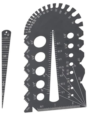 1 paquete de medidor de rosca métrica y británica, calibre de rosca transparente para una medición precisa en acero inoxidable