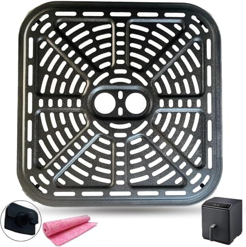Rhsaae 6QT Air Fryer Replacement Grill Grate for COSORI Turboblaze 9-in-1 6QT Air Fryers, Upgraded Grill Pan Plate Grate Crisper Tray Plate Rack Grid Shelf for COSORI 6QT, Nonstick, Dishwasher Safe