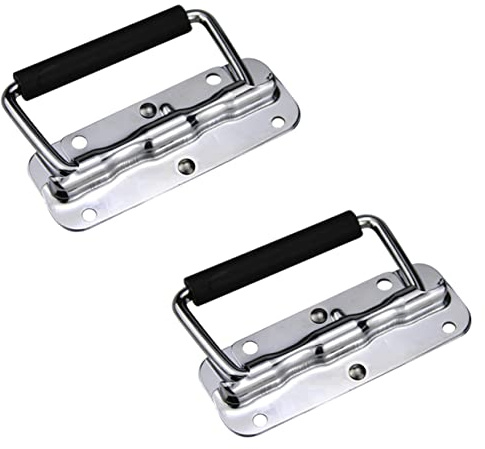 Tofficu 2piezas Mango De Resorte De Acero Inoxidable Tirador De Caja Para Muebles Tirador De Caja Para De Herramientas Unidades Color Plateado