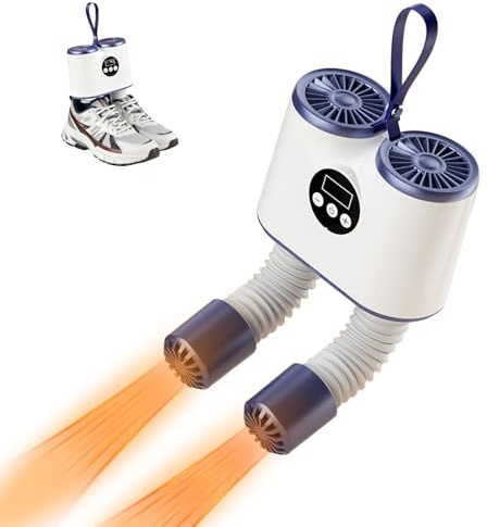 Jenmayt Electric Shoe Dryer, Shoe Warmer with 240 Mins Timer Function, 60° Constant Temperature, Shoe Dryer with Extendable Hose, for Ski Boots, Gloves, Hats, Socks
