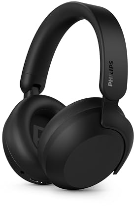 Philips TAH8000EBK/00 Casque Bluetooth Supra-auriculaire sans Fil – réduction du Bruit, 70 h d’autonomie, Compatible avec l’Assistant Vocal, idéal pour Les Voyages – Noir