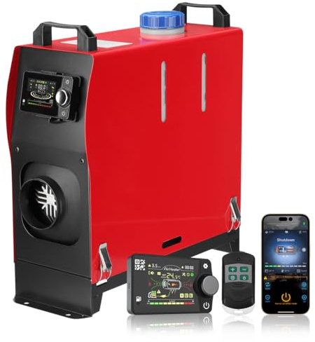 Sunster 8KW Standheizung Diesel, Bluetooth APP All-in-One Heizung Fernbedienung | All-in-One Dieselheizung, Bluetooth APP, Fernbedienung, LCD, 12V/24V, für Wohnmobil, RV, Bus, Auto, LKW, Boot, Garage