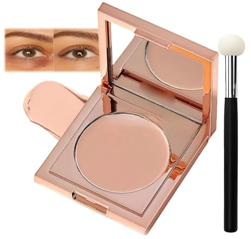 Under Eye Colour Corrector & Concealer for Dark Circles, Long Lasting Hydrating Brightener with Brush, Light Skin Corrector for Women (Light)