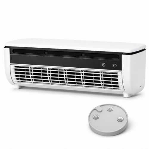 Condizionatore Portatile da Parete, Mini Raffrescatore d’Aria con Telecomando, Ventilatore Nebulizzatore Ricaricabile 6000mAh, 3 Velocità, Senza Tubo e Senza Forare, per Cucina Camera Ufficio