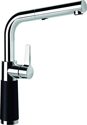 SCHOCK Küchenarmatur SC-540 Puro – Hochdruck Armatur CRISTALITE mit ausziehbarer Schlauch-Brause und Standard Norm-Anschlüssen