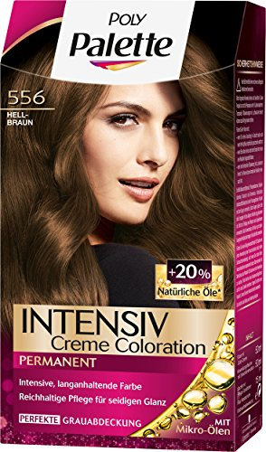 Poly Palette Intensiv Creme Coloration, 556 Hellbraun Stufe 3, 3er Pack (3 x 115 ml)