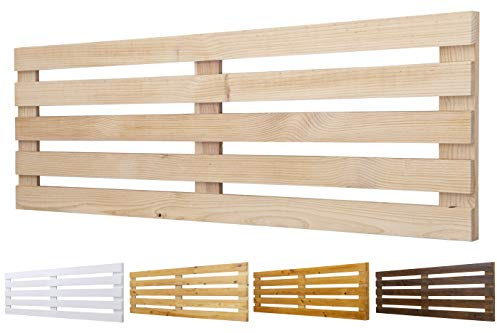 Palets Talavera Cabecero de Madera Maciza Mod. Venecia para Camas de 80cm, 90cm, 110cm, 135cm, 150cm. Herrajes incluidosCIA (145cm X 60cm, Crudo)