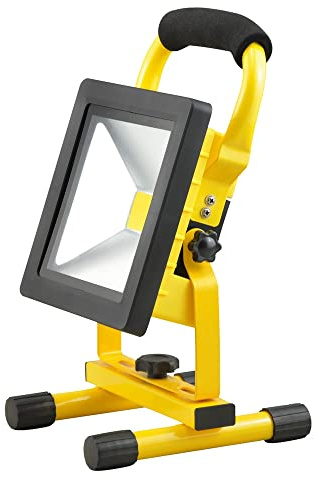 Foco Led Recargable 20 Watt. Luz Blanca 4000º K IP 65 800 Lumenes Con Asa de Transporte
