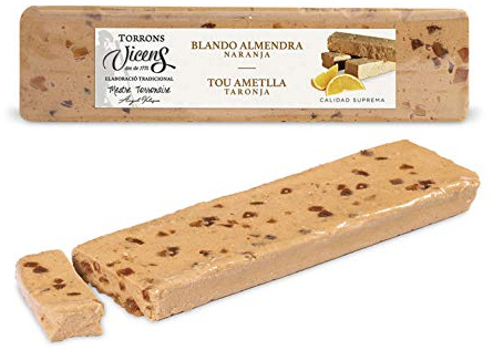Turrón Blando de Almendra con Naranja 300gr Alargado
