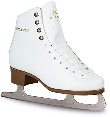 Botas - Modell: Regina / Made in Europe (Tschechische Republik) / Schlittschuhe für Damen, Mädchen / NICOLE Kufen / Farbe: Weiß, Größe: Erwachsene 8,5