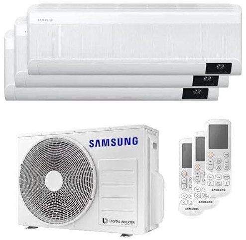 SAMSUNG WINDFREE ELITE CONDIZIONATORE AJ052TXJ3KG TRIAL SPLIT 7000+7000+12000 BTU WIFI A+++ TRE SPLIT