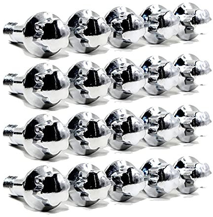 Veritek Performance Juego de 20 pernos de rueda de 14 x 1,5 mm, cromados, OE, 2.75 pulgadas, 45 mm, longitud del vástago de 17 mm, estrella hexagonal para ruedas de fábrica Mercedes VPE-14151809CF