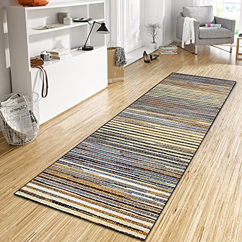 WTHYGB Teppich Läufer Flur Küche 70x170 cm, rutschfest Waschbar Dauerhaft Küchenläufer Flurläufer, Lang Dauerhaft Polyester Beige Teppichläufer für Korridor, Schlafzimmer, Innen Wohnzimmer