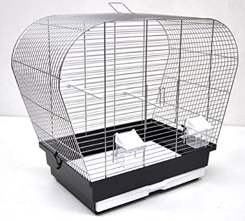 Vogelkäfig Vogelheim für Sittiche Chrom schwarz 60 cm