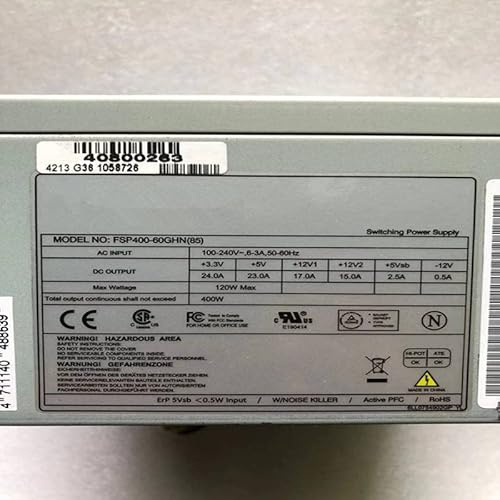 MIDTY Bloc d'alimentation 90 % pour alimentation à découpage FSP 400 W FSP400-60GHN(85) FSP400-60GHN