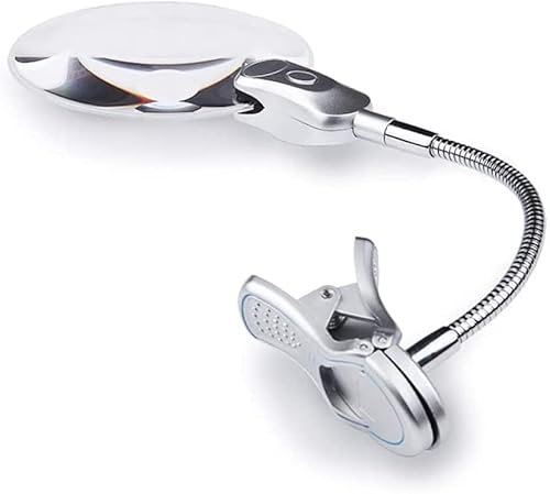 HWSY Loupe avec lumière LED Lumineuse et Lampe loupe à Pince Robuste pour Plus de Confort et de facilité d'utilisation. Interesting