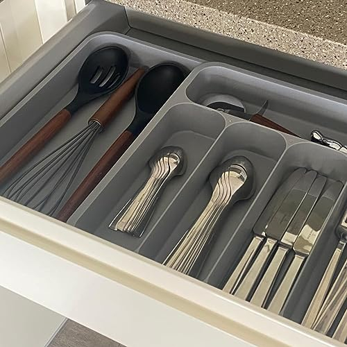 Limux Extendable, Adjustable Kitchen Organiser - Drawer Organiser With Cutlery Tray, UK Brand