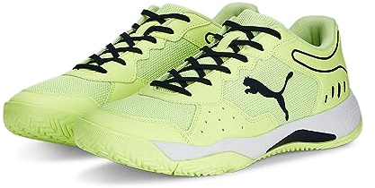 PUMA Unisex Scarpe da padel Solarsmash RCT, Fast Yellow-Navy-White, 41 EU