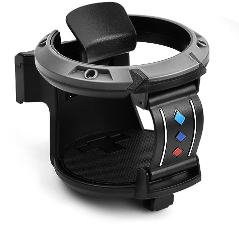 Anseom Car Cup Holder, Air Vent Cup Holder For Cars With Air Clip Multifunction Button Hook for Keys and Small Items for Bottle Can Drink Thermos Cup Coffee Bottle Insert (black+grey)