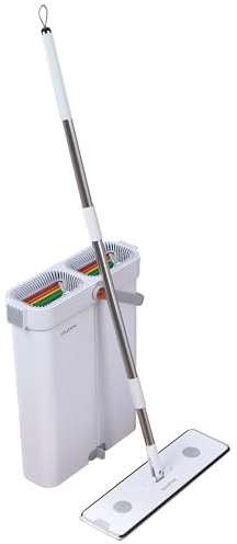 JOYBOS Set de serpillère Plate en Microfibre et bac égouttoir