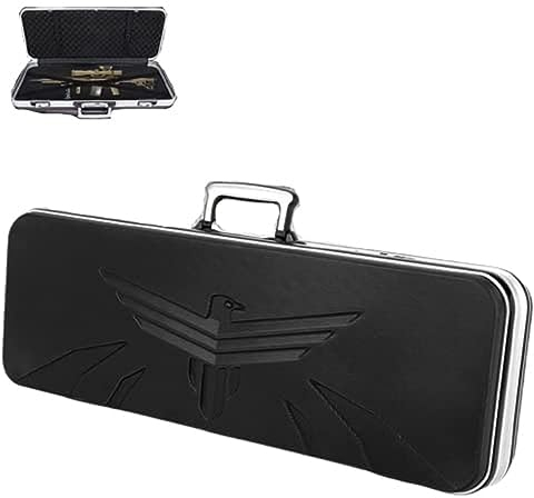 Langwaffe Koffer, Gewehrkoffer, 65/80/90/100cm Taktischer Gewehr-Hartschalenkoffer Mit Schaumstoffeinlagen,Gewehrkoffer Zahlenschloss und Vorhängeschloss 65 * 30 * 12cm