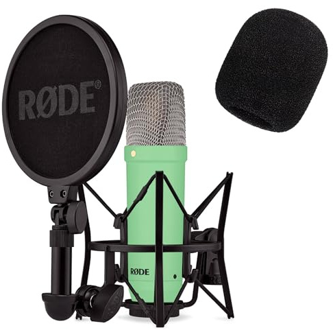 Rode NT1 Signature Green Studio-Mikrofon Grün + keepdrum WS2 Popschutz