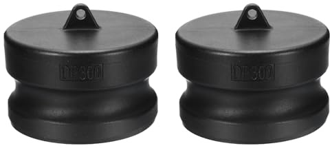 PATIKIL 2 Stück Poly Cam Lock Fittings 3 Polypropylen Schwarz | Teil DP Staubkappe Cam Groove Schlaucharmaturen, Cam Lock Fittings