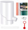 BKITC Regenwassersammler mit Teleskopschlauch, 100mm Fallrohr Regensammler, WassersammlerFrostsicher, 85% Wasserausbeute, Weiß