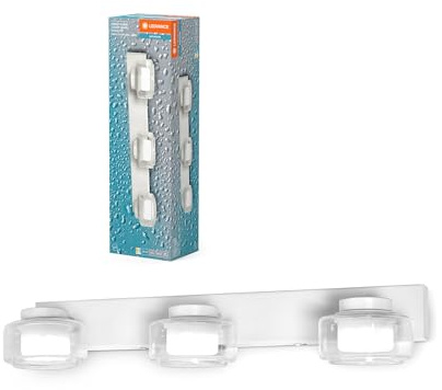LEDVANCE ORBIS Flame lampada da parete e soffitto con LED, bianco, 16,5W, 1050lm, 3000/4000K,(bianco freddo/bianco caldo), protezione IP44 contro corpi estranei e spruzzi d'acqua