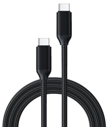 MAS CARNEY Cavo USB C USB C 100W, Cavo USB Type-C PD 5A Cavo Tipo C Ricarica Rapida Compatibile con iPhone 15 16 Xiaomi Samsung S22 Ultra iPad Pro Galaxy MacBook Pixel 7 Pro PS5, 1,8 M Nero
