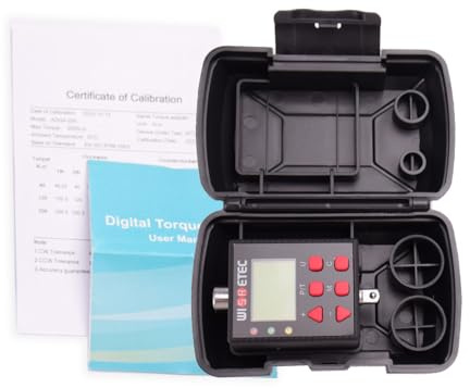Digital Torque Meter Digital Backlight Display Wrench Torque Tester Two Working Modes Adjustable Five Units Switchable with Buzzer and LED Indicator Light Function