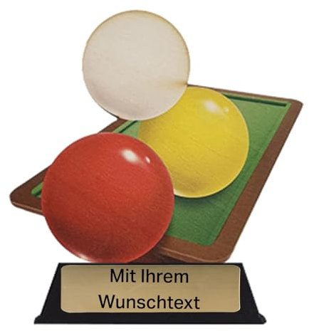 Deitert Holztrophäe Billard 3er Serie 13,5 cm