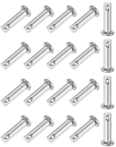 M METERXITY 20 Stück Einloch Klauenstifte M5 x 20mm 304 Edelstahl Flachkopf | Für mechanische Verbindungen/Fixteile/Schiffsausrüstung, Verbindungsscharnierstift Wiederverwendbar, Klauenstifte