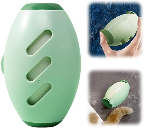 Portable Mini Pet Hair Roller - Reusable and Washable Lint Remover for Dogs, Cats, Clothes and Fluff (Green)