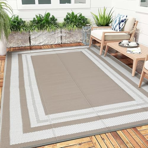 dainslef Outdoor-Teppich aus Kunststoff, 22,9 x 30,5 cm, wasserdicht, Camping-Teppiche für Terrasse, Veranda, Hinterhof, leicht, wendbar, tragbare Matte für Picknick, Wohnmobil, Pool, Deck