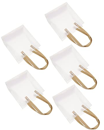 FRCOLOR 5stücke Transparente Geschenkbeutel Aus Handlich Und Mattiert Für Verpackung Und Präsentation Von Hochzeitsgeschenken Und Süßigkeiten Leicht Und Robust Einfach Zu Tragen