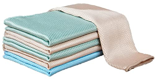 BgnEhRfL Cleaning Cloth Kitchen Household Cleaning Cloth,Microfiber Nano Fish Scale Cloth,Super Absorbent(5pcs)