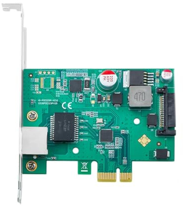 Carte réseau PCIE vers 2,5 G à port unique POE Carte de capture visuelle puce I225