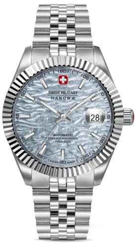 Swiss Military Hanowa Reloj Automático Master Diligenter Automático 10 ATM, Plata, uno Que es, Pulsera