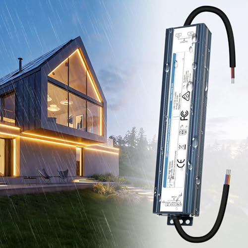 KSIBNW 24V Netzteil 300W LED Trafo Adapter IP67 Outdoor Wasserdicht Transformator, Treiber 230V AC auf DC 24Volt 12,5A 300W Konstantspannung Niedervolt Schaltnetzteil für Außen LED Lampen